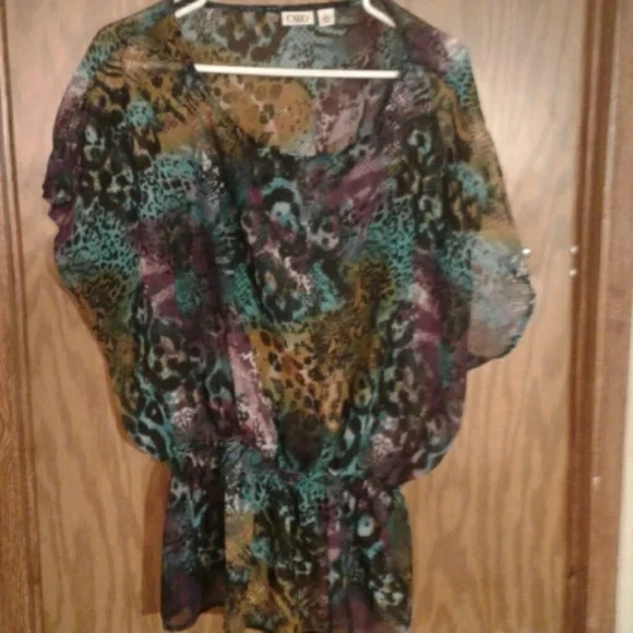 Cato sheer blouse size XL (T) - Picture 2 of 4